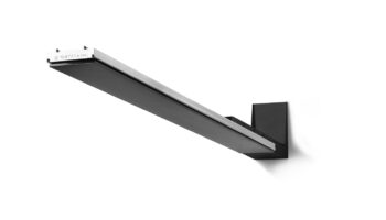 Heatstrip muurbeugel zwart